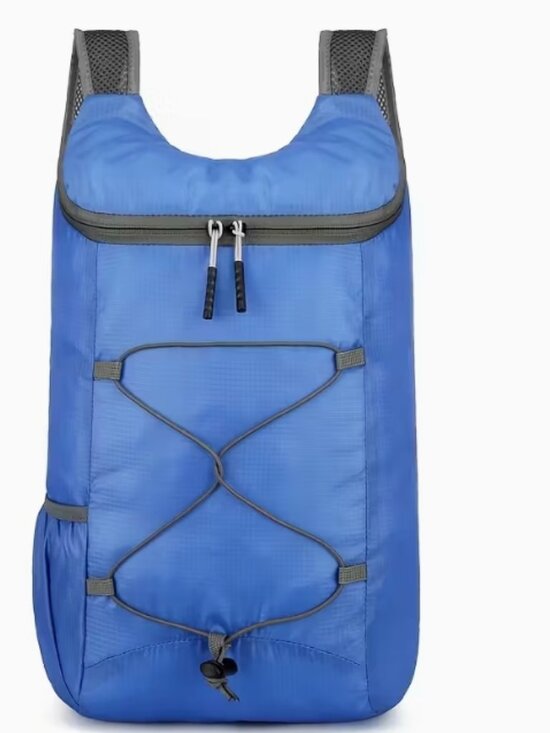 Campway Handbags - New Lightweight Sturdy Nylon Backpack with Ample Room Folds into Tiny Pouch BLUE